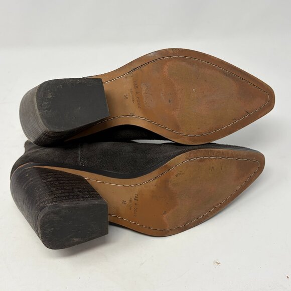 rag & bone women's Razor Chelsea boots grey suede 35 - Picture 7 of 10